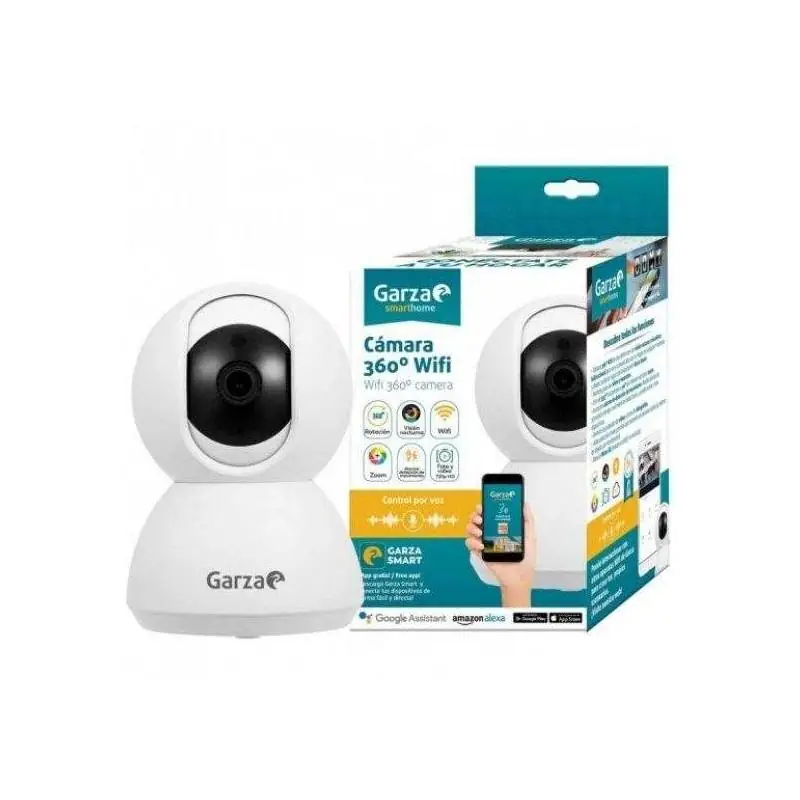 SmartHome, câmera de vigilância IP WiFi 360º, visão noturna Garza - 1