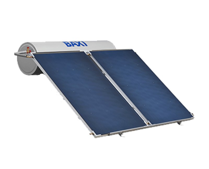 Kit solar Termossifão baxi 300L 2.0 para telhado inclinado Baxi Roca - 1