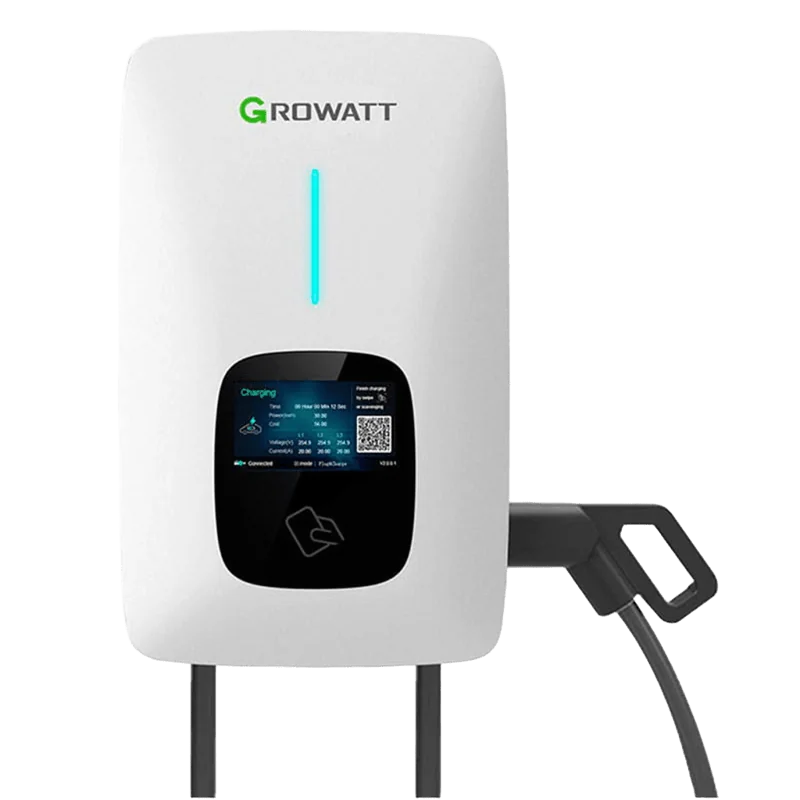 Carregador de Carro Elétrico Monofásico 7kW Growatt THOR07AS-P Growatt - 1 Carregador de Carro Elétrico Monofásico 7kW Growatt THOR07AS-P Growatt - 1